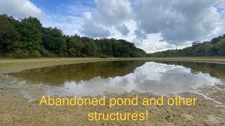 Abandoned pond/swimming pool and other concrete structures in Codorus State Park