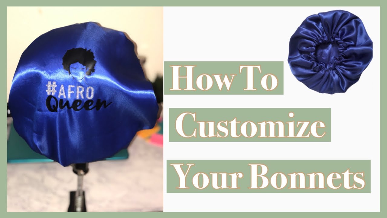 Custom Full Logo Silk Hair Bonnet For Women Customised Bonnets Satin Custom  Logo Designer Bonnets