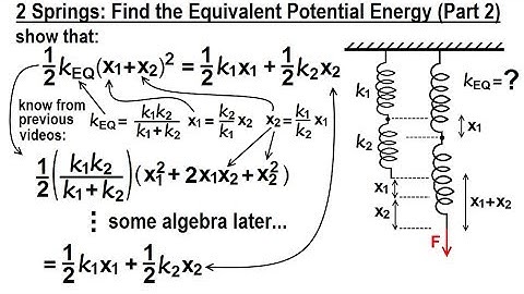 Physics - Test Your Knowledge: Energy (6 of 30) 2 Springs: Find the Equivalent PE: Part 2