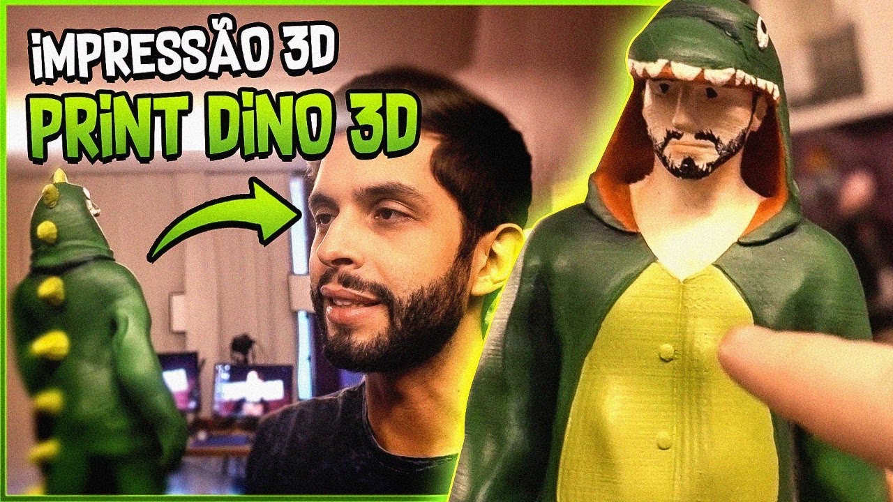 IMPRIMI UMA SKIN DE DINO DO FREEFIRE EM 3D PARA O PLAYHARD - YouTube