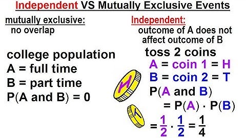 Statistics: Ch 4 Probability in Statistics (38 of 74) Independent VS Mutually Exclusive Events