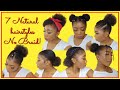 7 EASY (NO BRAID, NO GEL) NATURAL HAIRSTYLES | 2021 STYLES | MARIE-REINE