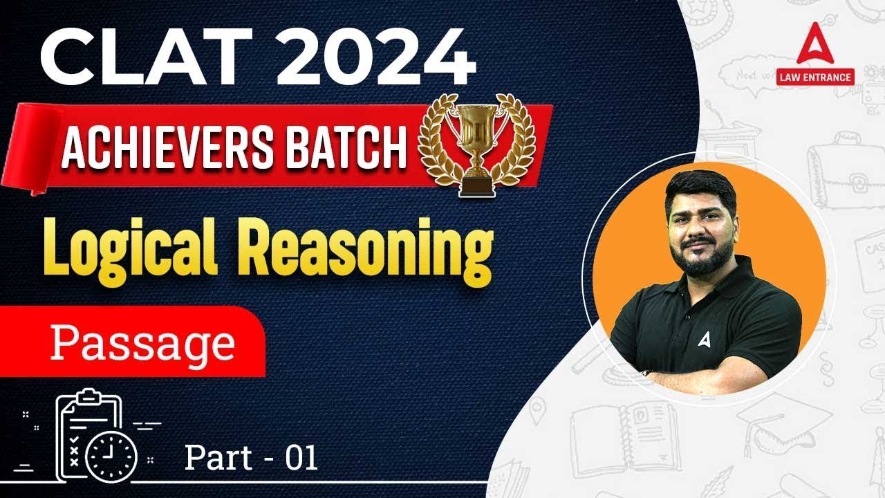 CLAT 2024 | Passage in Logical Reasoning | CLAT 2024 Preparation ( Part ...