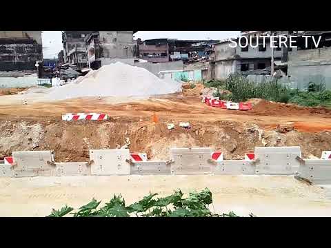 VOICI L'ÉTAT RÉEL D'AVANCEMENT DES TRAVAUX DU MÉTRO D'ABIDJAN À ADJAMÉ MARCHÉ FORUM. #souteretv