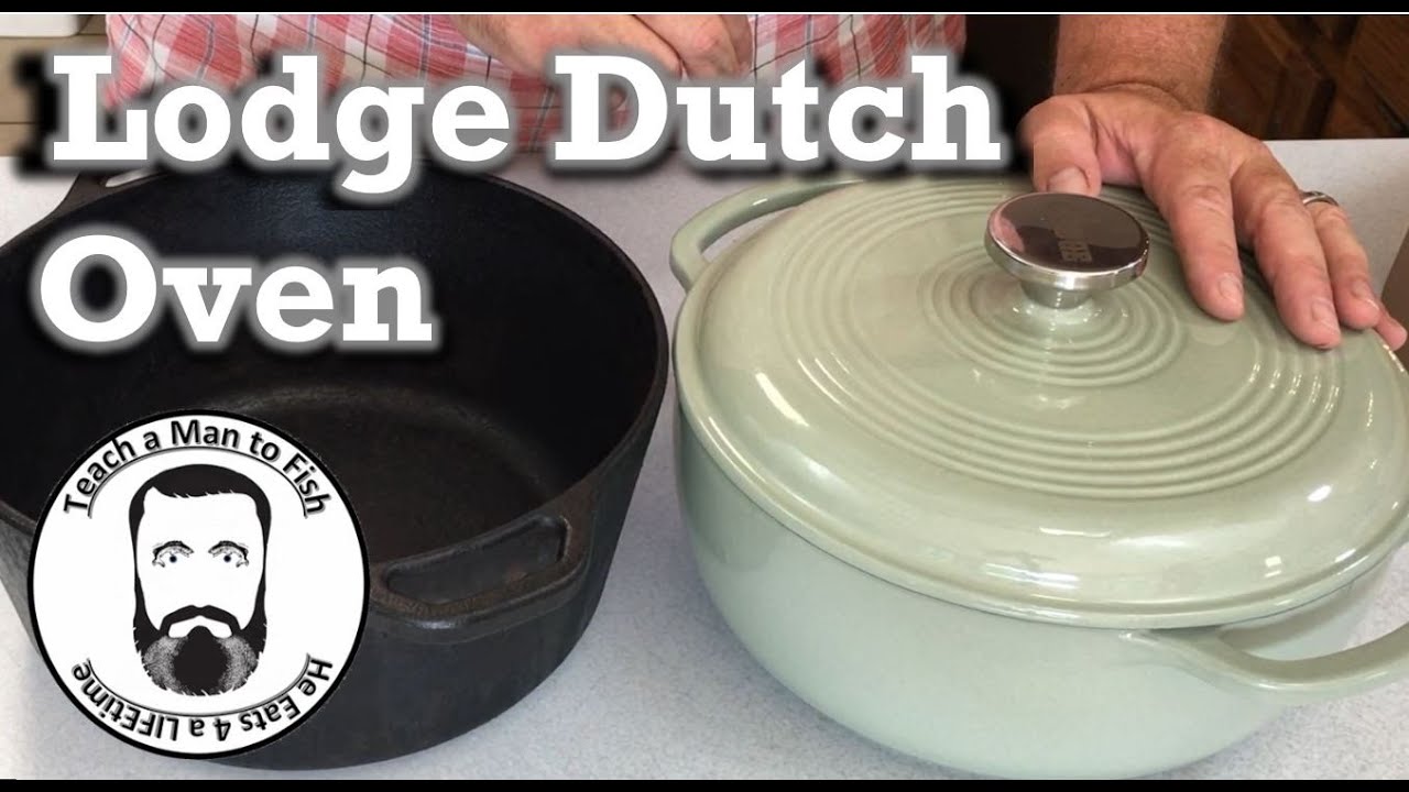  Lodge 4.5 Quart Enameled Cast Iron Dutch Oven with Lid