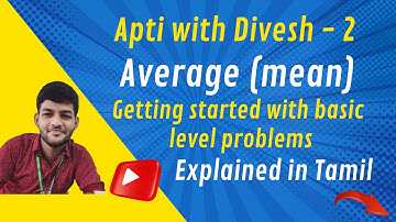 Getting Started with Basic Problems in Mean (Average) | Apti with Divesh