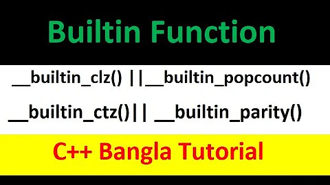 __Builtin Function C++ Bangla Tutorial ( Bangla ||  বাংলা ) || #rionmahmud