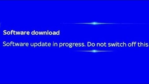 How to update the software on the Sky Q box/mini box