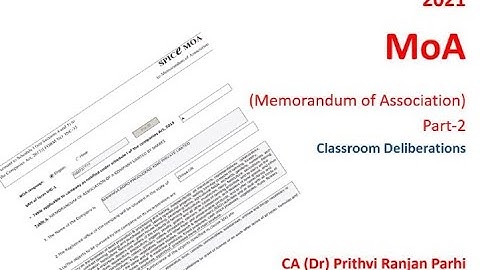 Memorandum of Association  Part 2