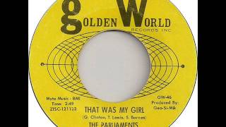 Video thumbnail of "That Was My Girl The Parliaments 1966"