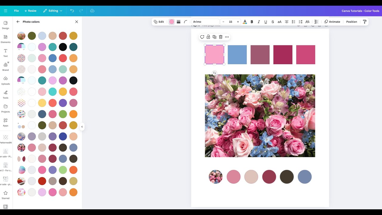 The best color tools in Canva for quickly creating color palettes - YouTube