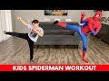 Kids Workout SPIDERMAN WORKOUT (age 3-10) Kids Spiderman Superhero Workout