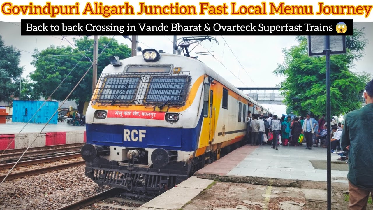 Journey in Govindpuri Aligarh Fast Local Memu Train Phd  Phaphund To Etawah Junction Etw 