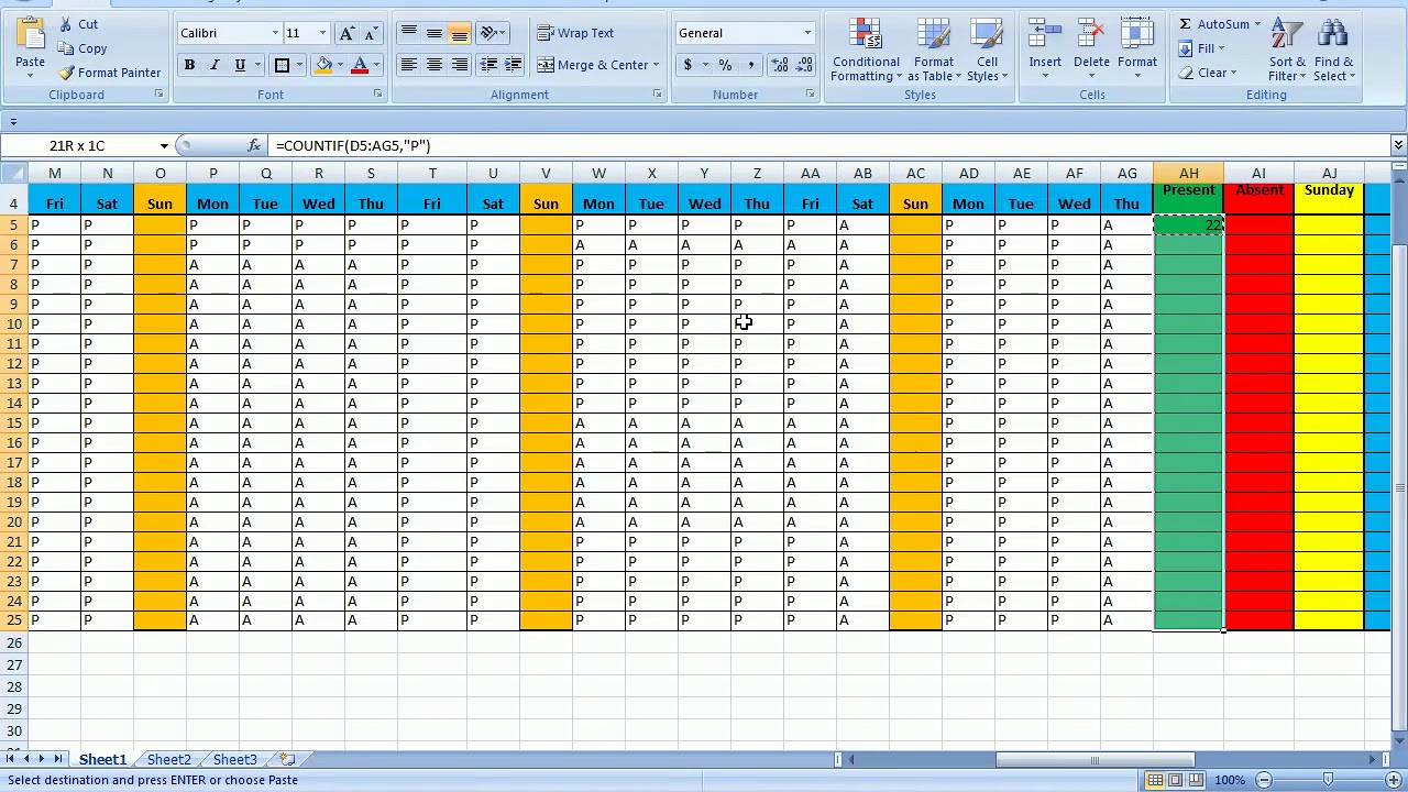 How To Make Attendance And Salary Sheet In Excel Youtube