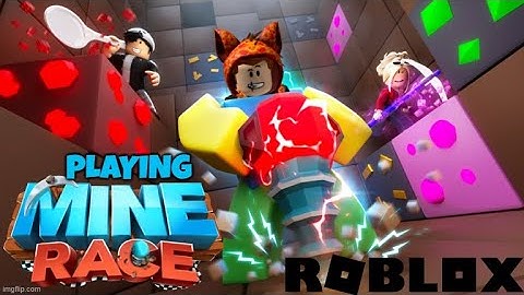 MINE RACING!!! | PLAYING ROBLOX MINE RACE SIMULATOR!