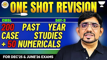 CMSL Case Studies CMSL Numericals CMSL Past Year Exam Questions CMSL Marathon CMSL Revision #cmsl