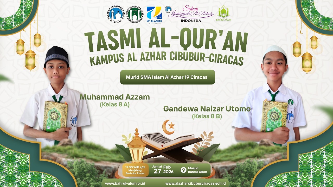 Tasmi Al Azhar Cibubur Ciracas | Jum'at, 27 Februari 2026 | SMP Islam Al Azhar 19 Cibubur