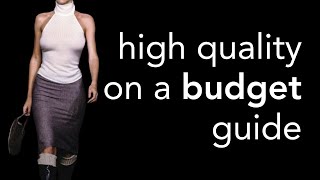 How to shop high quality clothes on a budget *simple*