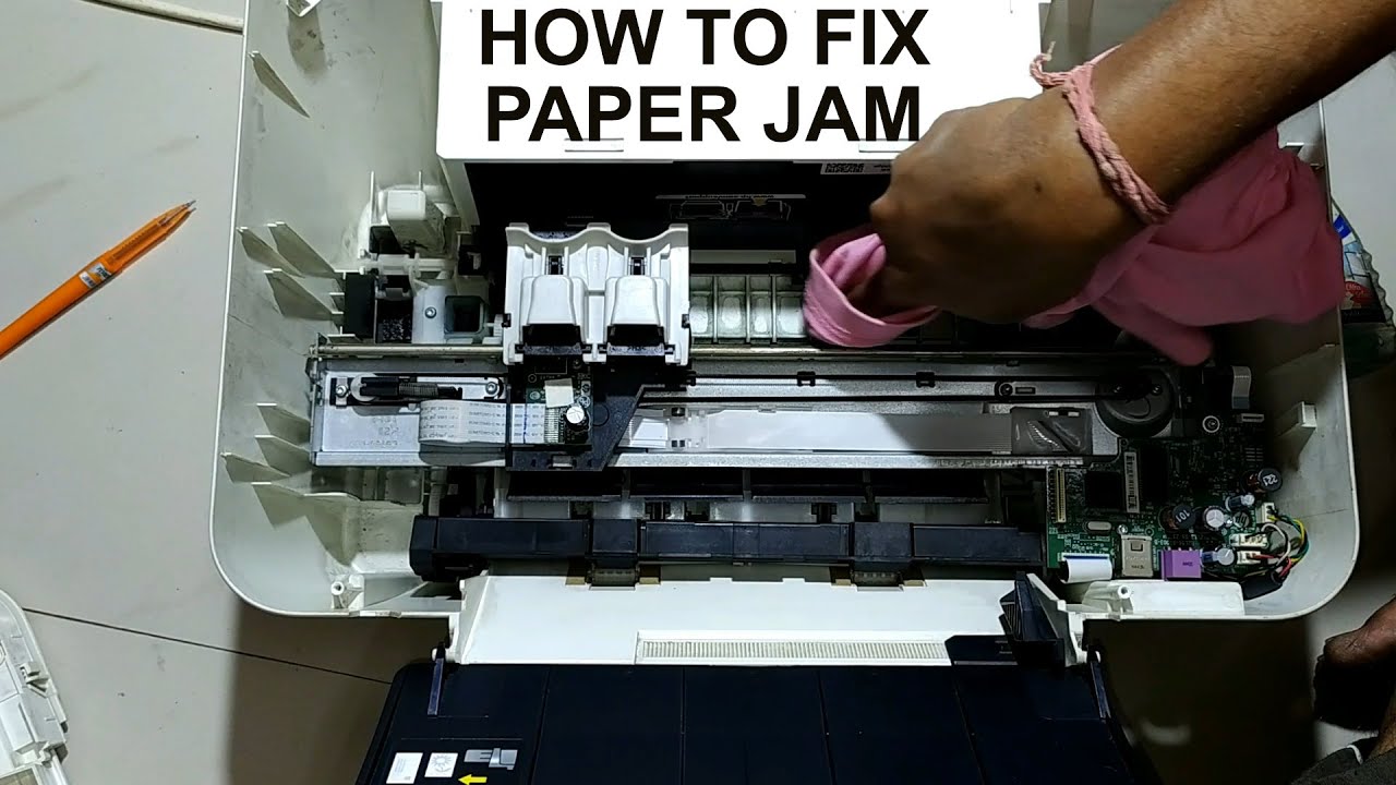 fix a paper jam hp printer