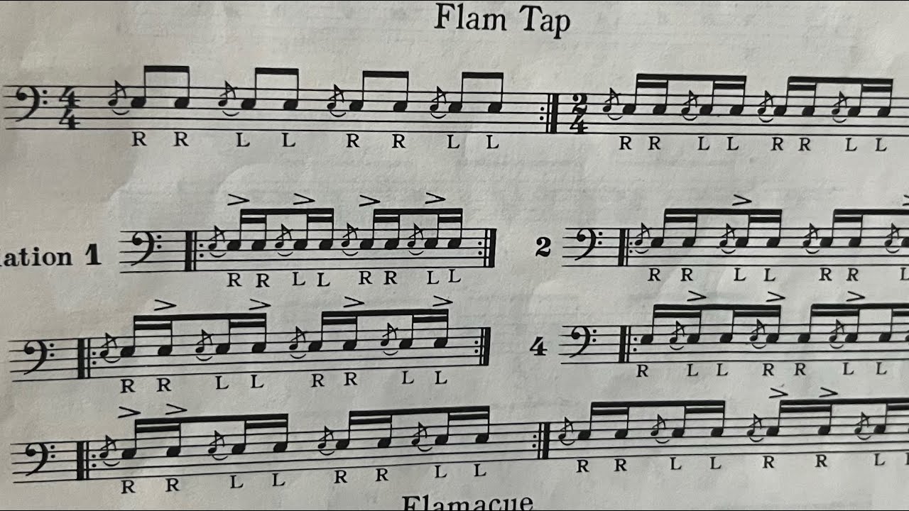 Flam tap variations practice. 