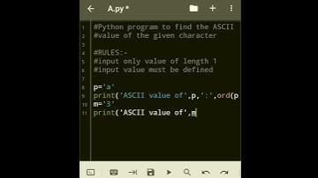 Find #ASCII value of given #character in #Python