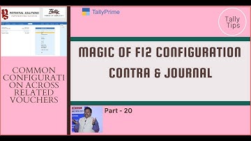 How to Configure Contra & Journal Voucher F12:Configure (Part - 20)