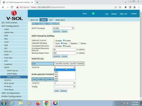 How to Enable DHCP From [#VSOL ] GPON OLT