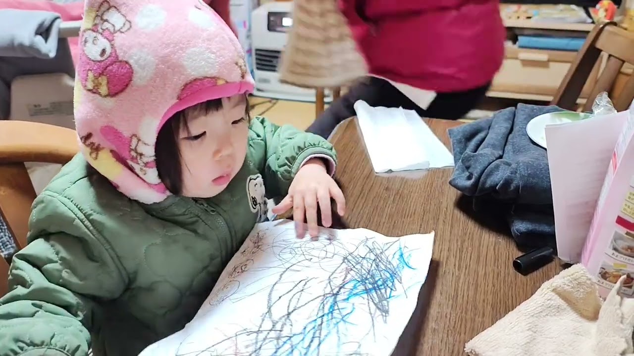 2026/02/14お絵かき描いてもらうのも大好き