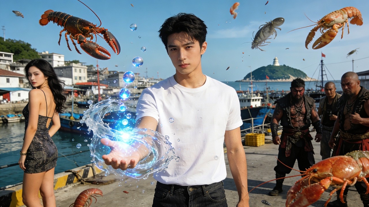 渔村青年獲水神傳承，率鄉親逆襲致富，更以滔天巨浪震懾惡霸，擁抱美人與榮耀！#首發新劇 #無腦劇 #完結短劇