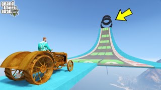 Tractor Parkour Race 927.654% People Become Farmers After This Race in GTA 5!