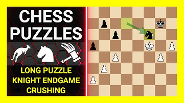 Chess Puzzles to Practice. Themes: Long puzzle, Knight endgame, Crushing. Learn Chess