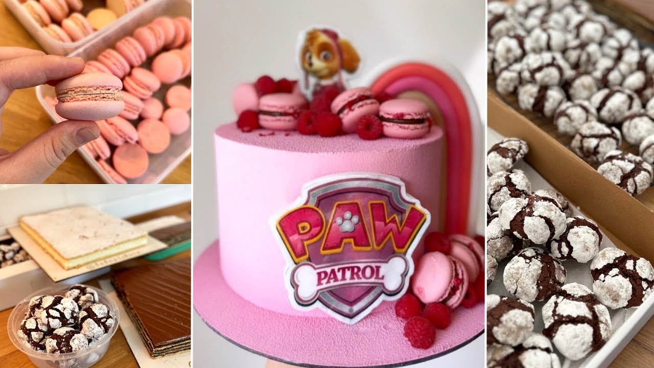 SÜTIS VLOG🤗🎂🍪 / Bogi szülinap - Sütivásár - BÁRSONYFÚJÁS - Mancs Őrjárat 🐾 Macaron gondok🤔