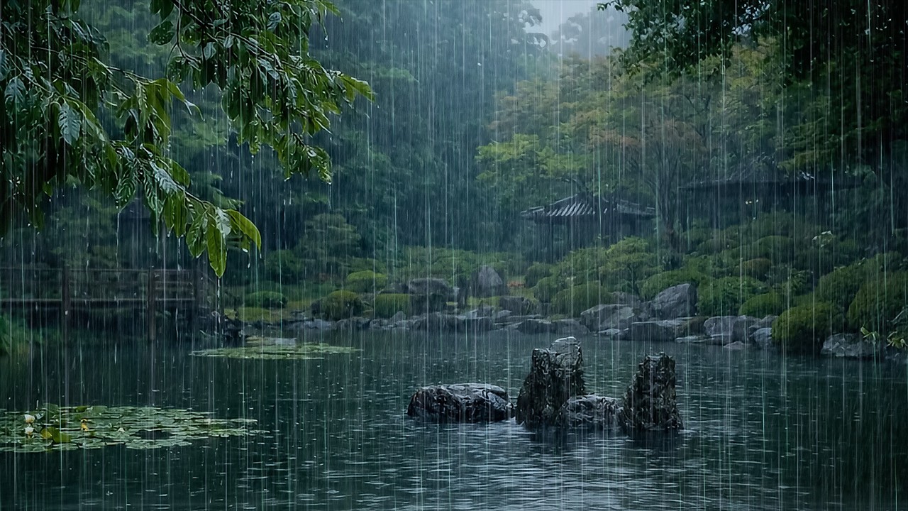 Heal Your Soul with Gentle Rain on Forest Lake | Real ASMR Rain Sounds for Sleep Soundly