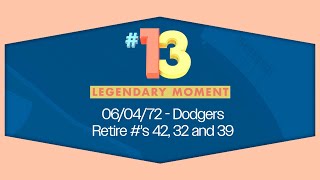 Legendary Moment #13 - Dodgers Retire Number's 42, 32 and 39 - YouTube