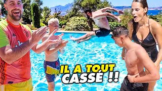 BATTLE ROYALE DE SAUT EN LONGUEUR DANS LA PISCINE DE LA VILLA !