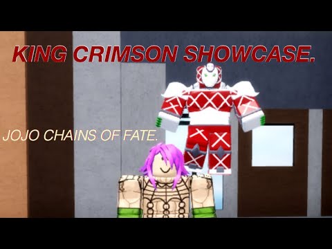 Roblox Jojo Chains Of Fate King Crimson Showcase Youtube - king chain roblox