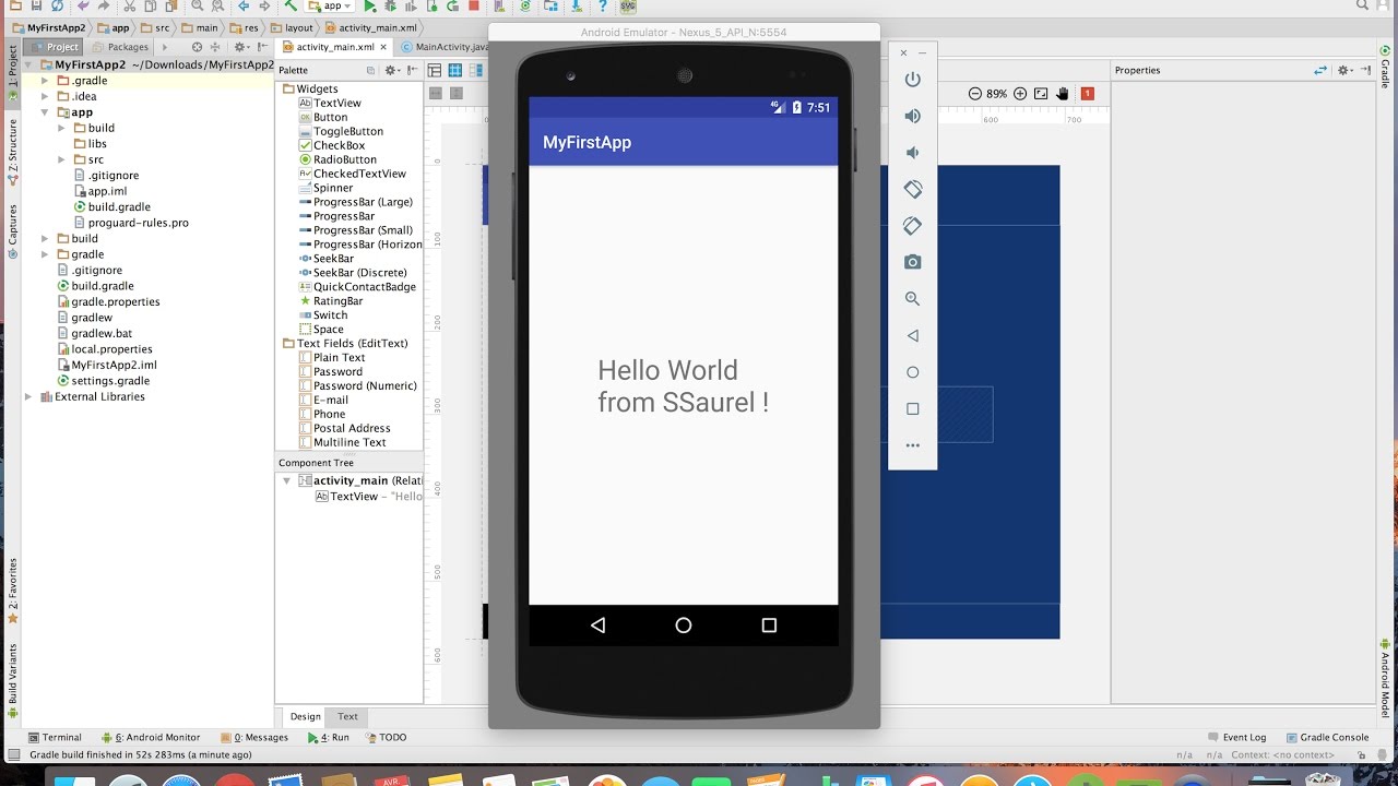 Create your first Android App with Android Studio YouTube