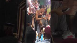 Masicka dancing with girl live in New York and call out is brother Kranium..