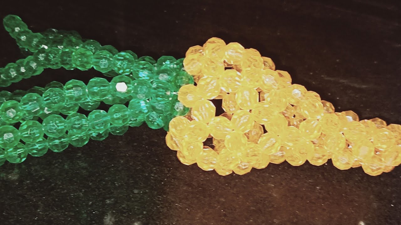 طريقة عمل الجزر بالخرز للمبتدئين🥕🥕🥕