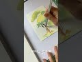 葉の繁った木の描き方🌲水彩練習#5