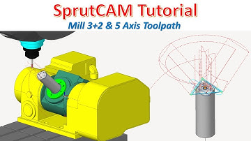 SprutCAM Tutorial #45 | How to Creater Toolpath Mill 5 Axis & Post G Code