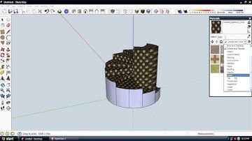 how to create a spiral stair case [round staircase] in  sketchup (HD)(NEW)