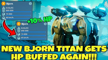 New BJORN TITAN Gets ANOTHER HP BUFF? - War Robots 10.8 Test Server