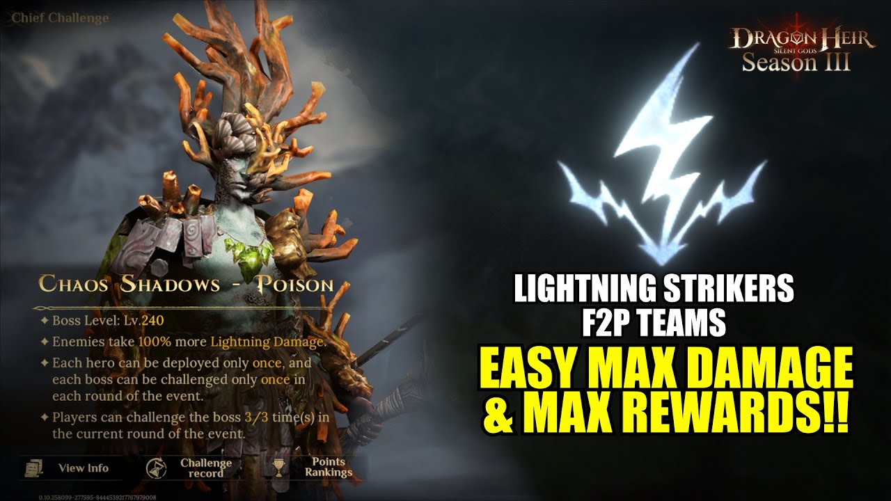 CHAOS SHADOWS POISON OTHERWORLD EXPLORATION SEASON 3! 2 F2P TEAMS MAX REWARD Dragonheir: Silent Gods