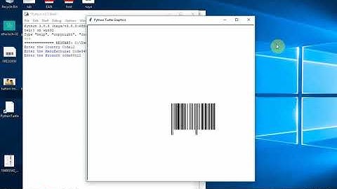 EAN 13 barcode generator  in Python using turtle module