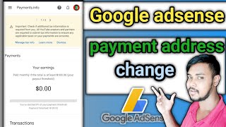 How To Change Google Adsense Address | How To Change Google Adsense Name Address Or Postal Code