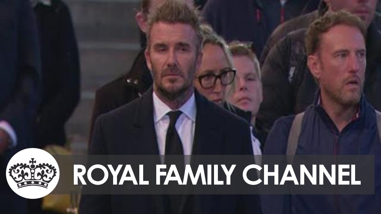 Emotional David Beckham Bows Head to the Queen – The Royal Family Channel