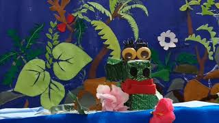 Alans Big Scary Teeth, A Lock Down Special Puppet Show.puppets Made From Paper And Waste Boxes.