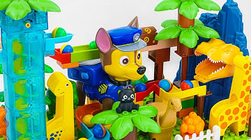 Satisfying Building Blocks Marble Run ASMR | Compilation of Cute Animals block coaster