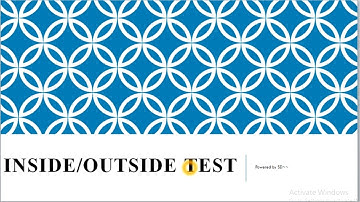 34. Inside/Outside Test in Hindi Version